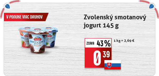 Zvolenský smotanový 
 jogurt 145 g