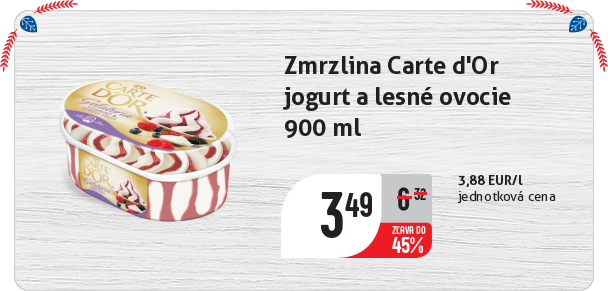 Zmrzlina Carte d'Or jogurt a lesné ovocie 900 ml